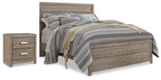 Culverbach Queen Panel Bed with Nightstand in Gray from Ashley - Lara Furniture