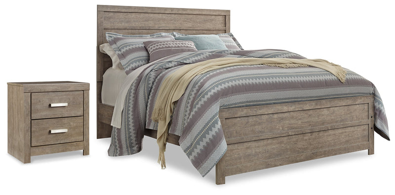 Culverbach Queen Panel Bed with Nightstand in Gray from Ashley - Lara Furniture