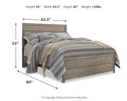 Culverbach Queen Panel Bed with Nightstand in Gray from Ashley - Lara Furniture