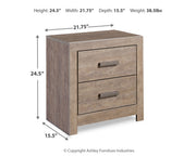 Culverbach Queen Panel Bed with Nightstand in Gray from Ashley - Lara Furniture