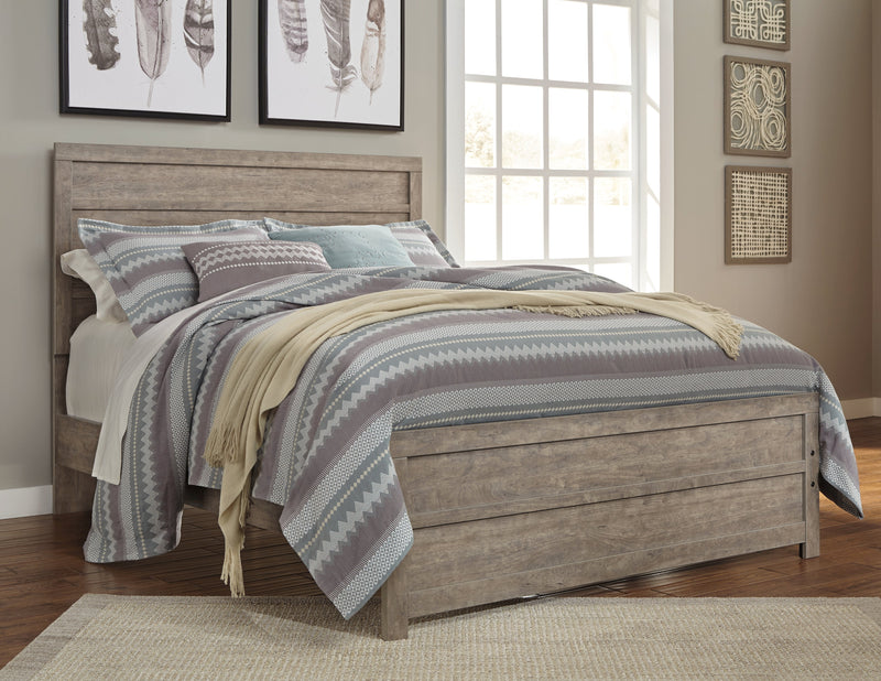 Culverbach Queen Panel Bed with Nightstand in Gray from Ashley - Lara Furniture