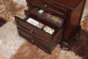 Cumberland Brown Cherry Sleigh Storage Platform Bedroom Set - Lara FurnitureBedroom Set