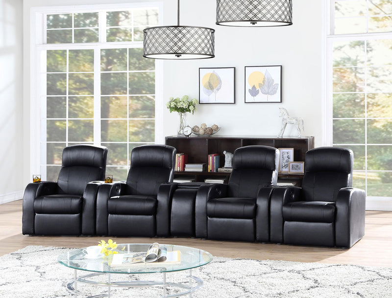Cyrus 5-piece Upholstered Home Theater Seating - 600001-S4B