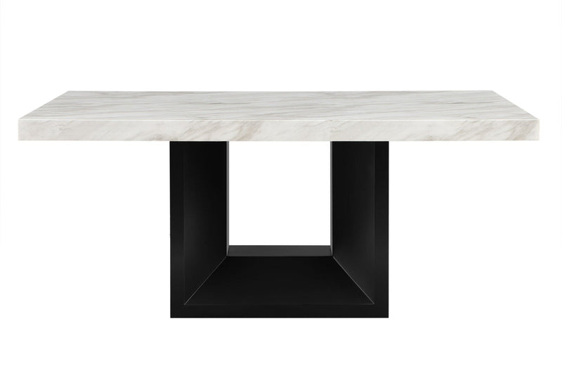D02 Dining Table + 6 D03 Black Dining Chairs - D02DT+D03DC-BLK 7PC
