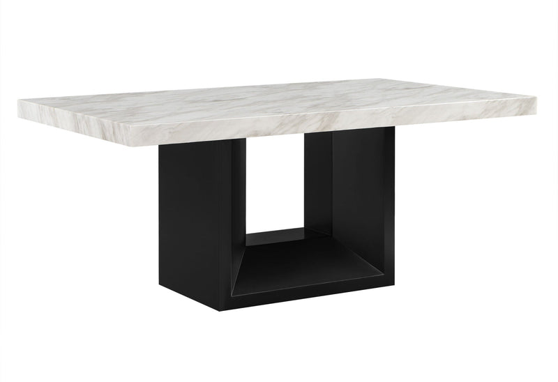 D02 Dining Table + 6 D03 Black Dining Chairs - D02DT+D03DC-BLK 7PC