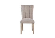 D02 Natural Dining Table + 6 D8683 Dining Chairs - D02DT-NATURAL+D8683DC-BEIGE 7PC
