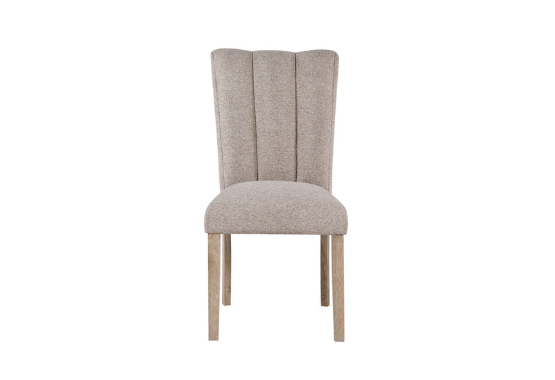 D02 Natural Dining Table + 6 D8683 Dining Chairs - D02DT-NATURAL+D8683DC-BEIGE 7PC
