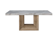 D02 Natural Dining Table + 8 D8683 Dining Chairs - D02DT-NATURAL+D8683DC-BEIGE 9PC
