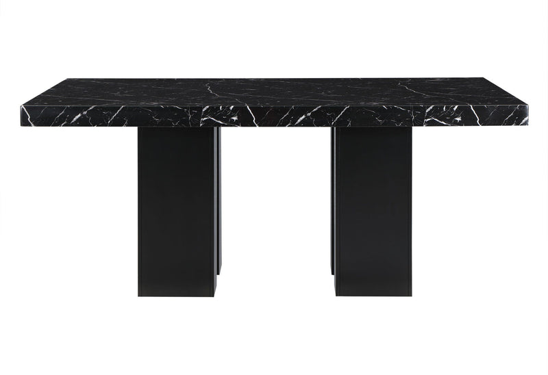 D03 Dining Table +6 D03 Dining Chairs Black - D03DT+D03DC-BLK 7 PC