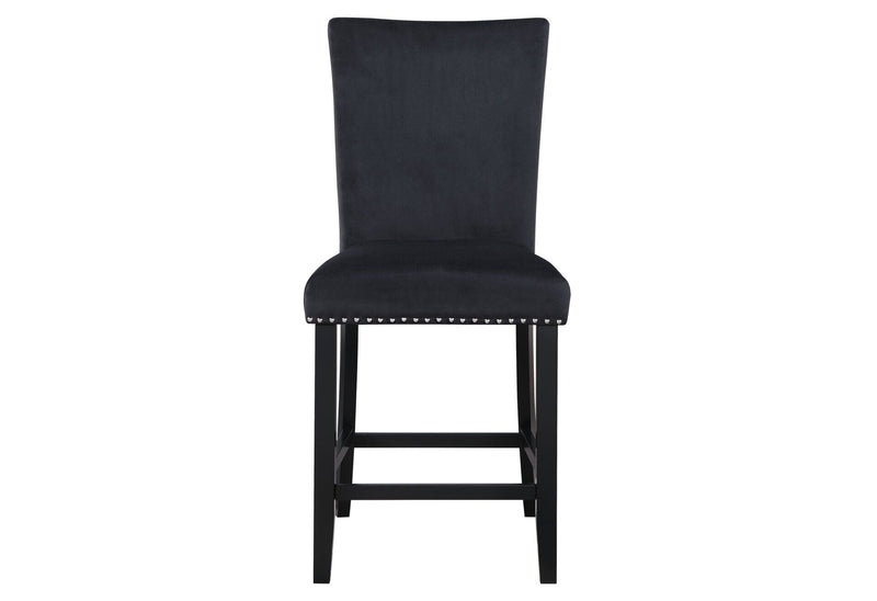 D04 White Bar Table And 6 D04 Black Bar Stool - D04BT-WHT+D04BS-BLK 7PC