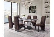 D12 Dining Table And 4 D12 Brown Dining Chairs - D12DT+D12DC-BRN