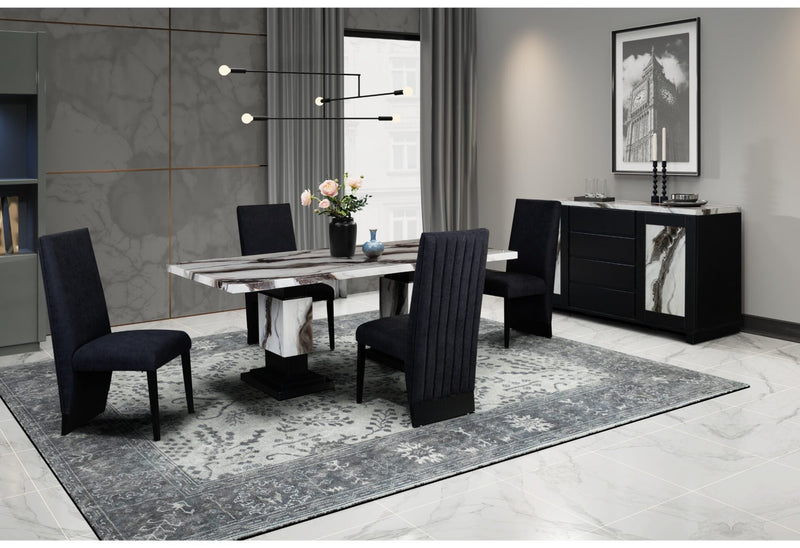 D12 Dining Table And 6 Dining Chairs - D12DT+D12DC-N 7 PC SET