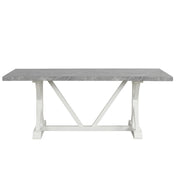 [D211-Table] Sarah - Dining Table, MDF, SOLID WOOD, Gray / White With : N/A Box: 1 of 1 Each - D211-Table