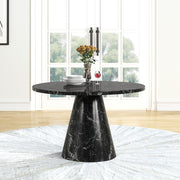 [D217-Table] Eva - Dining Table (Black), MDF / PU, Black Each - D217-Table