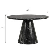 [D217-Table] Eva - Dining Table (Black), MDF / PU, Black Each - D217-Table