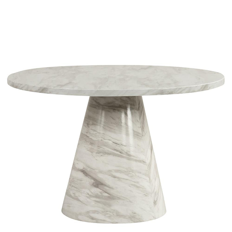[D218-Table] Eva - Dining Table (White), MDF / PU, White Each - D218-Table