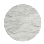 [D218-Table] Eva - Dining Table (White), MDF / PU, White Each - D218-Table