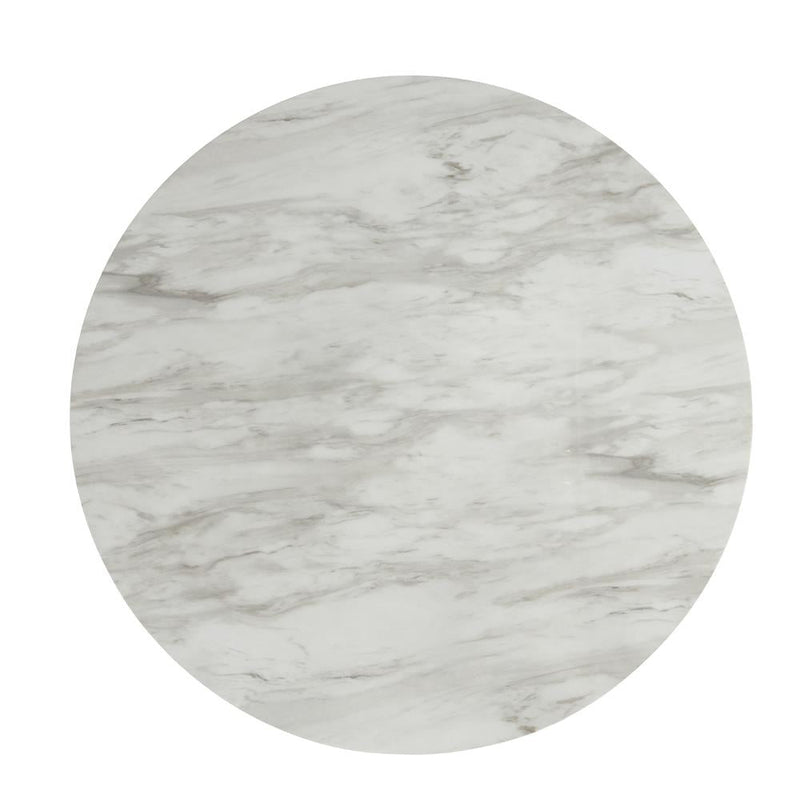 [D218-Table] Eva - Dining Table (White), MDF / PU, White Each - D218-Table
