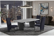 D2502 Dining Table And 4 D12 Black Dining Chair - D2502DT+D12DC-BLK