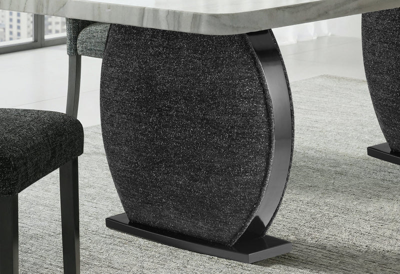 D2502 Dining Table And 6 Dining Chairs - D2502DT+D2502DC-BLK 7PC