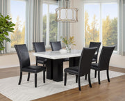 D255 - Blaze Black 5PC ( Table & 4 Black Chairs) - D255-Black-5PC