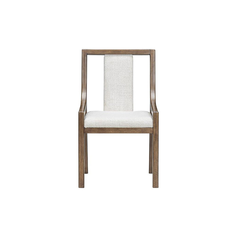 [D324-C] Langford - Dining Chair, Solid Rubber Wood, Plywood, Fabric , Brown Box: 1 of 1 Box of 2 - D324-C