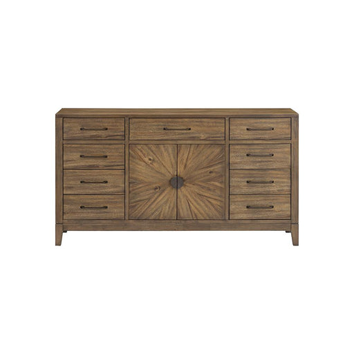 [D324-S] Langford - Server, Solid Rubber Wood, MDF, Acaica Veneer, Plywood, Brown Box: 1 of 1 Each - D324-S