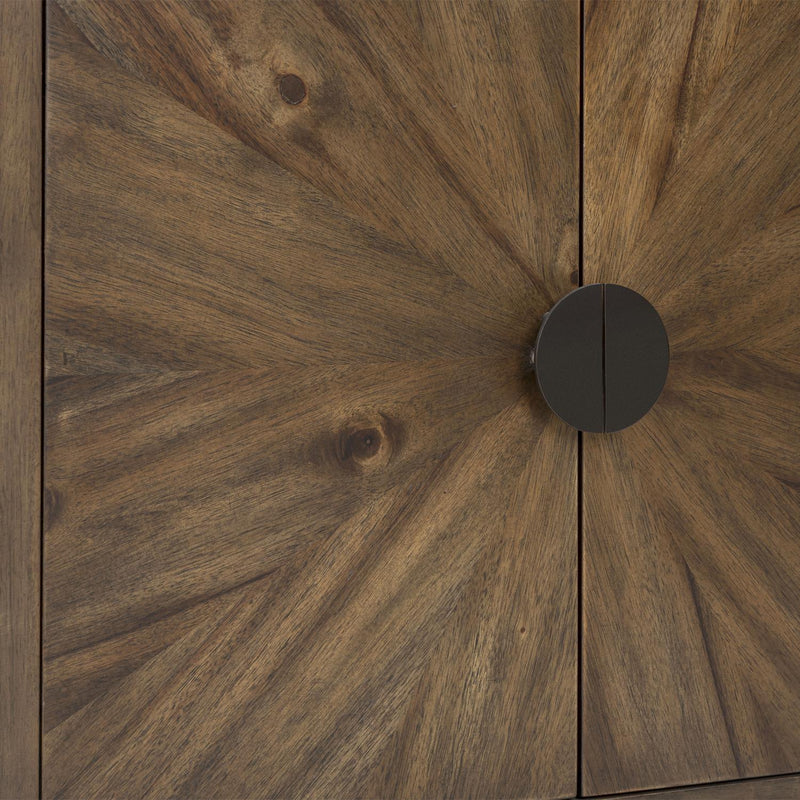 [D324-S] Langford - Server, Solid Rubber Wood, MDF, Acaica Veneer, Plywood, Brown Box: 1 of 1 Each - D324-S