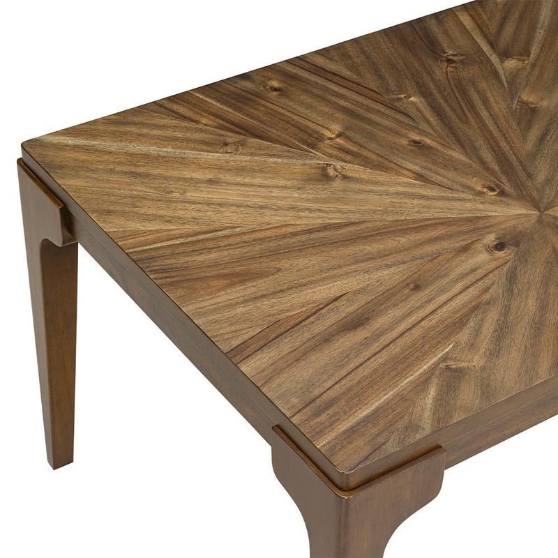 [D324-Table] Langford - Dining Table, Solid Rubber Wood, MDF, Acaica Veneer, Brown Box: 1 of 1 Each - D324-Table