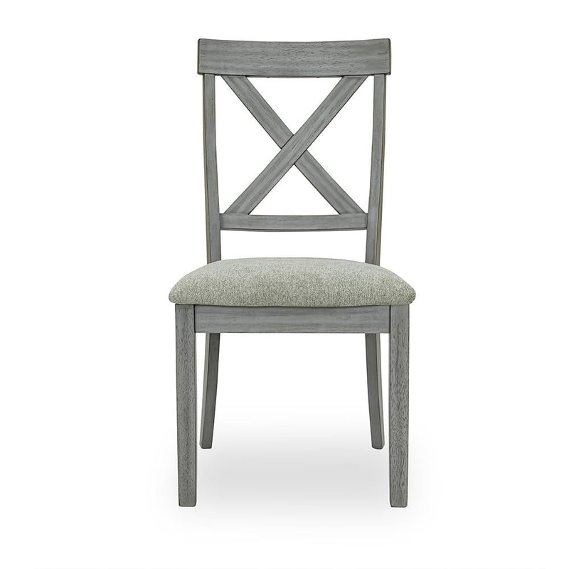 [D328-C] Miral - Dining Chair, Rubber Wood, Fabric, Gray Box: 1 of 1 Box of 2 - D328-C