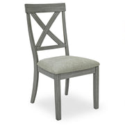 [D328-C] Miral - Dining Chair, Rubber Wood, Fabric, Gray Box: 1 of 1 Box of 2 - D328-C