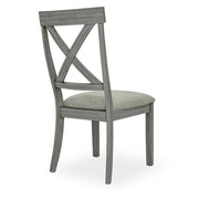 [D328-C] Miral - Dining Chair, Rubber Wood, Fabric, Gray Box: 1 of 1 Box of 2 - D328-C