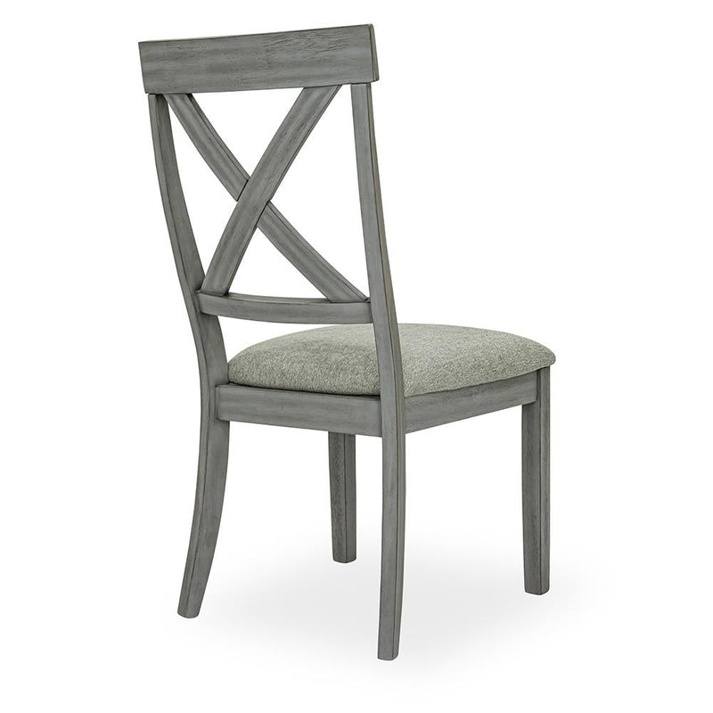 [D328-C] Miral - Dining Chair, Rubber Wood, Fabric, Gray Box: 1 of 1 Box of 2 - D328-C