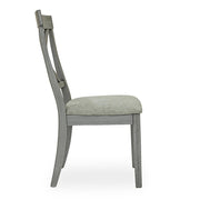 [D328-C] Miral - Dining Chair, Rubber Wood, Fabric, Gray Box: 1 of 1 Box of 2 - D328-C