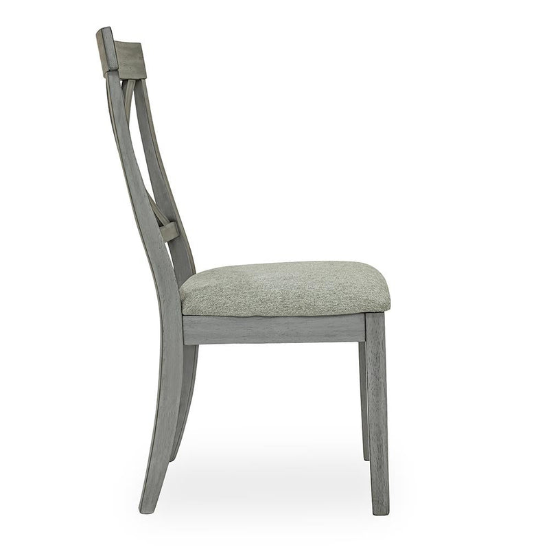 [D328-C] Miral - Dining Chair, Rubber Wood, Fabric, Gray Box: 1 of 1 Box of 2 - D328-C