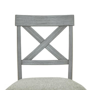 [D328-C] Miral - Dining Chair, Rubber Wood, Fabric, Gray Box: 1 of 1 Box of 2 - D328-C