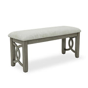 [D334-BN] Sabrinal - Bench, Rubber wood, FABRIC, Gray Box: 1 of 1 Each - D334-BN