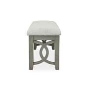 [D334-BN] Sabrinal - Bench, Rubber wood, FABRIC, Gray Box: 1 of 1 Each - D334-BN