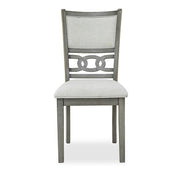 [D334-C] Sabrinal - Chair, Rubber Wood, FABRIC, Gray Box: 1 of 1 Box of 2 - D334-C