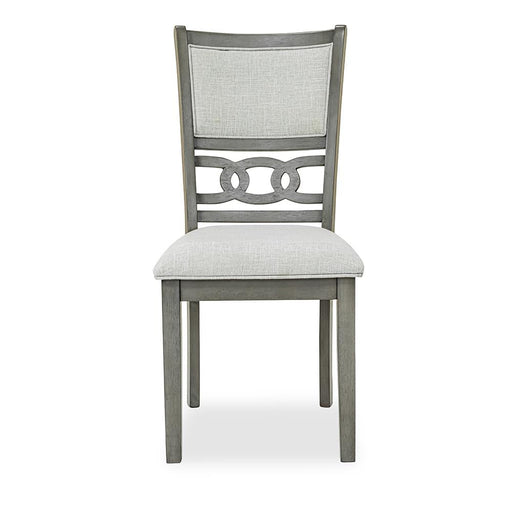 [D334-C] Sabrinal - Chair, Rubber Wood, FABRIC, Gray Box: 1 of 1 Box of 2 - D334-C
