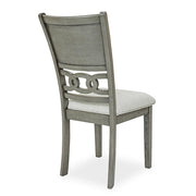 [D334-C] Sabrinal - Chair, Rubber Wood, FABRIC, Gray Box: 1 of 1 Box of 2 - D334-C