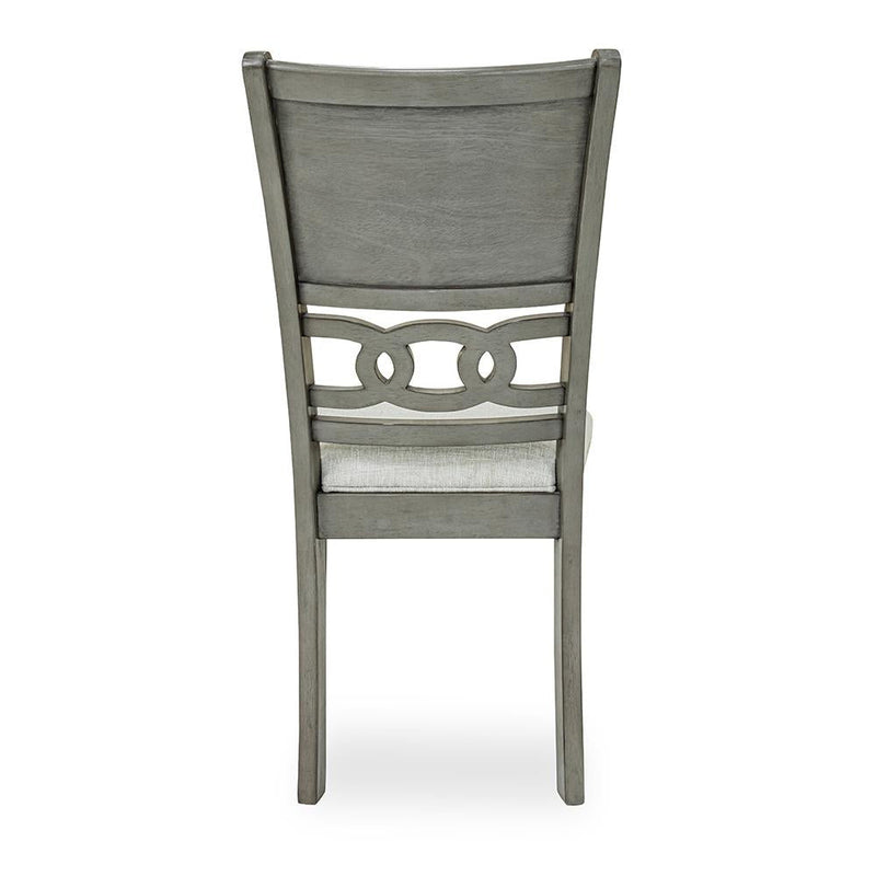 [D334-C] Sabrinal - Chair, Rubber Wood, FABRIC, Gray Box: 1 of 1 Box of 2 - D334-C