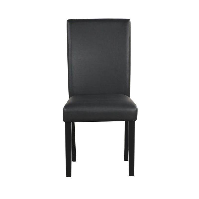 [D340-5PC-Set] Maria - 5PC Dining Set (White & Black), Solid Rubber Wood + MDF+PU, WHITE / BLACK Box: 1 of 1 Each - D340-5PC-Set