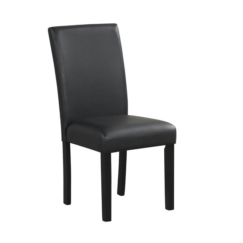 [D340-5PC-Set] Maria - 5PC Dining Set (White & Black), Solid Rubber Wood + MDF+PU, WHITE / BLACK Box: 1 of 1 Each - D340-5PC-Set