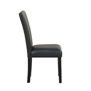 [D340-5PC-Set] Maria - 5PC Dining Set (White & Black), Solid Rubber Wood + MDF+PU, WHITE / BLACK Box: 1 of 1 Each - D340-5PC-Set