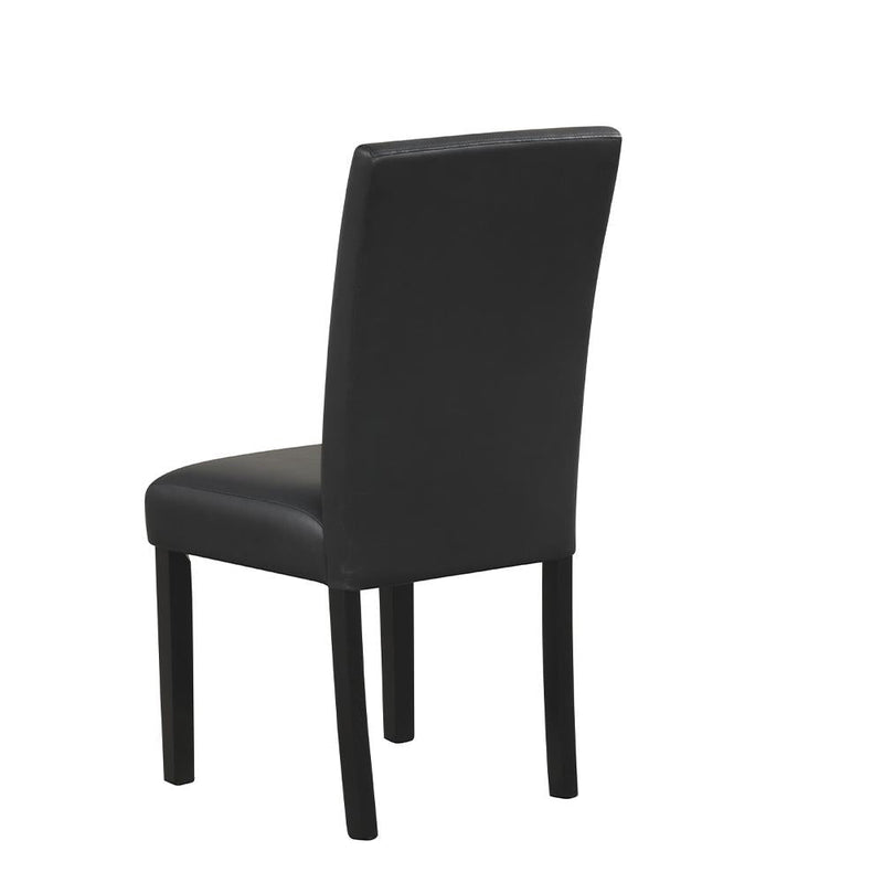 [D340-5PC-Set] Maria - 5PC Dining Set (White & Black), Solid Rubber Wood + MDF+PU, WHITE / BLACK Box: 1 of 1 Each - D340-5PC-Set
