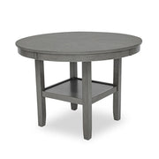 [D342-5PC-Set] River - 5PC Round Dining Set (Gray), MDF, Rubber Wood, Gray Box: 1 of 1 Each - D342-5PC-Set
