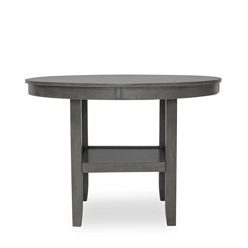 [D342-5PC-Set] River - 5PC Round Dining Set (Gray), MDF, Rubber Wood, Gray Box: 1 of 1 Each - D342-5PC-Set