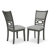 [D342-5PC-Set] River - 5PC Round Dining Set (Gray), MDF, Rubber Wood, Gray Box: 1 of 1 Each - D342-5PC-Set