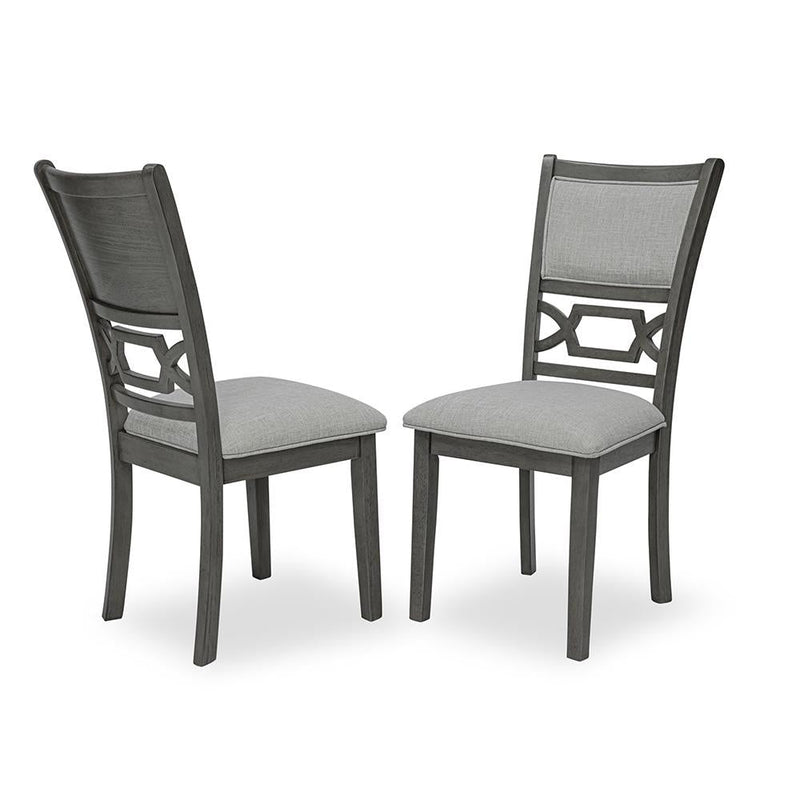 [D342-5PC-Set] River - 5PC Round Dining Set (Gray), MDF, Rubber Wood, Gray Box: 1 of 1 Each - D342-5PC-Set